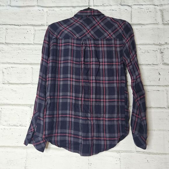 Rails hunter coal gray rose plaid button up Small - Picture 3 of 13